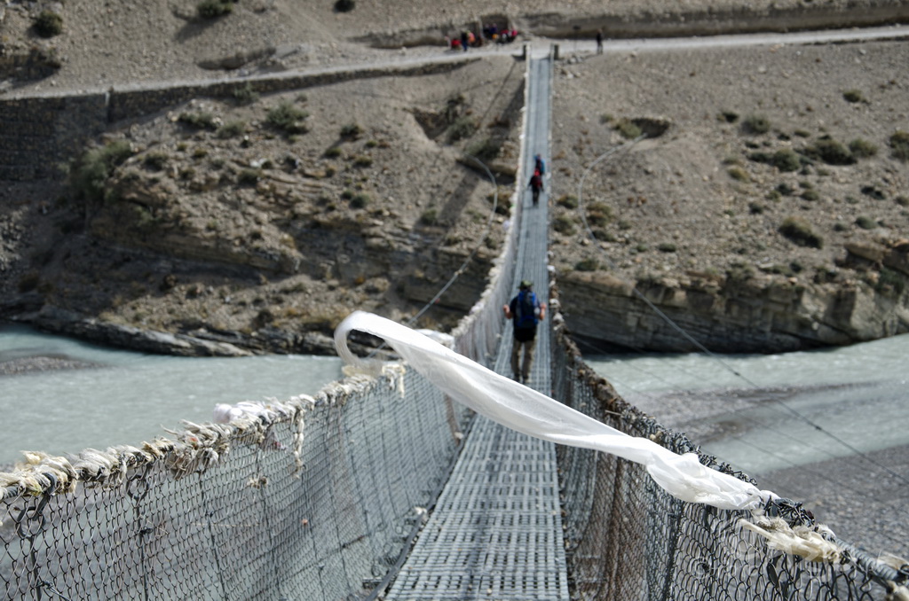 Dzień 23: Finał trekkingu - most wiszący na Kali Gandaki